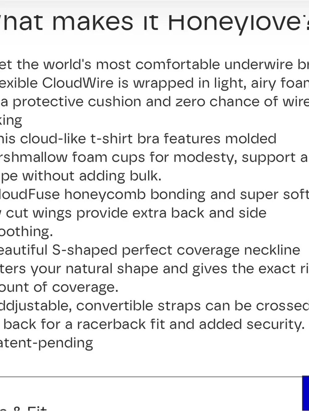 Honeylove CloudEmbrace Bra with CloudWire 38D in Sand